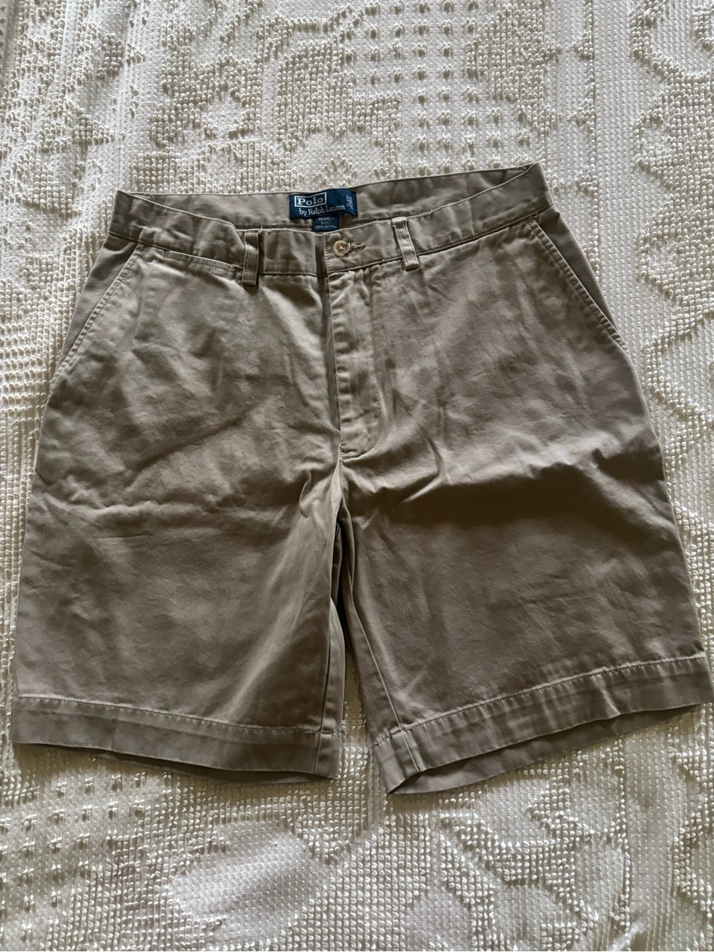 Polo by Ralph Lauren Men's Tan Flat-Front Cotton Shorts
